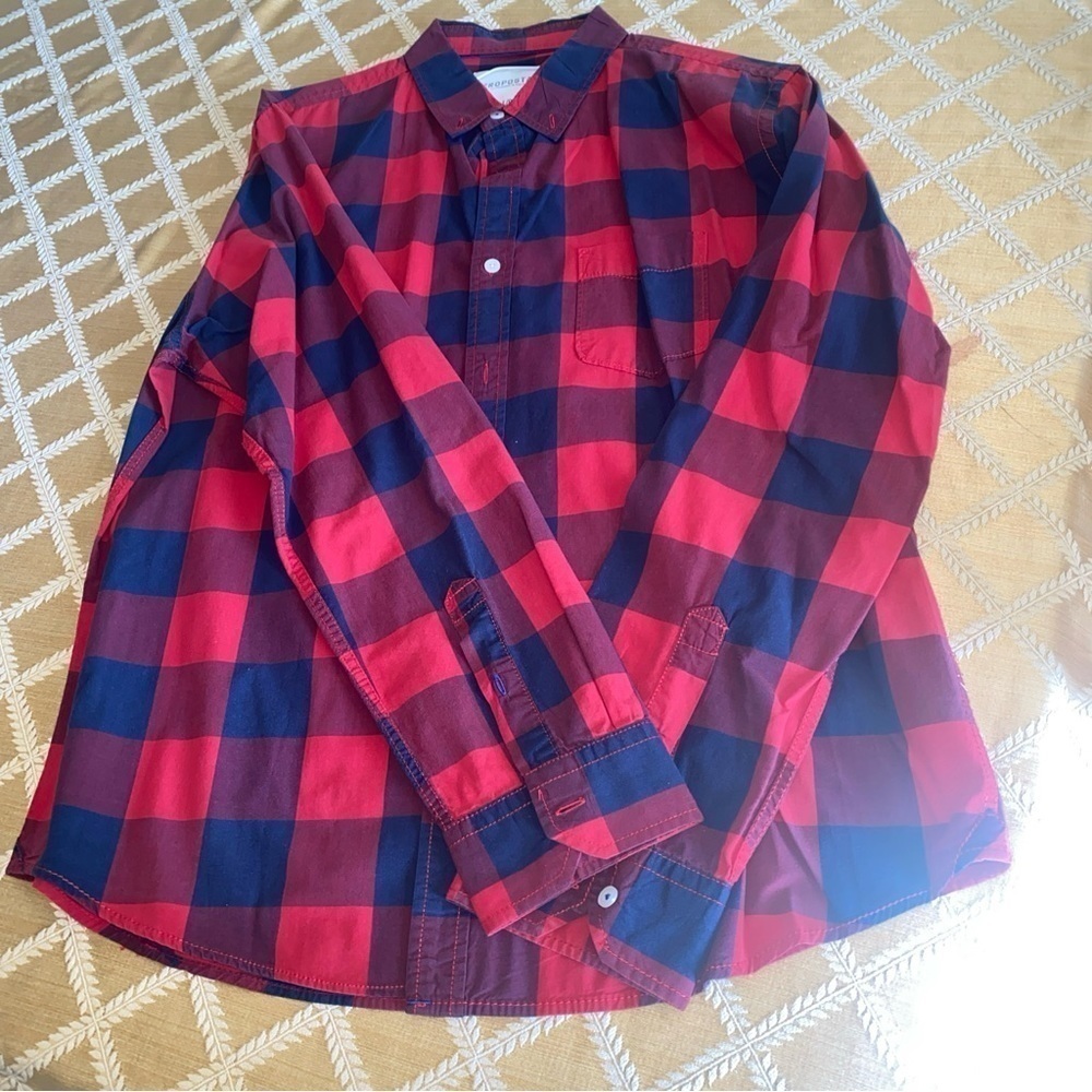 Aeropostale‎ Plaid Button Down Shirt checker pattern Size Large